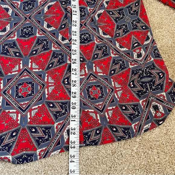 Anthropologie Paper Crown Efflorescence Swing Smock Dress Red Women’s Size PS - Picture 9 of 10